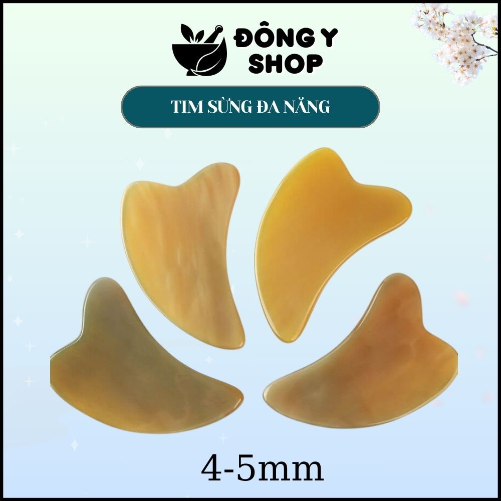 Copy Tim Sừng Massage Nâng Cơ Mặt Tự Nhiên Dụng Cụ Cạo Gió Guasha Sừng Thật Giảm Nếp Nhăn Ấn Huyệt