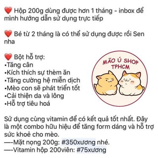BỘT TĂNG NỌNG/ MẬP MẶT CHO MÈO