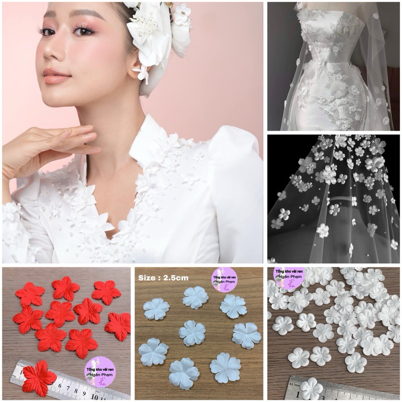 Cánh hoa lụa đính áo ,váy (túi 100 cánh hoa)