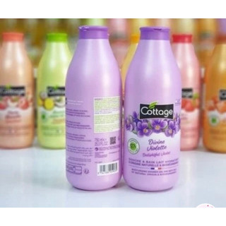 [Chai lớn 750ml]- Sữa tắm Cottage chính hãng của Pháp, Hương hoa Violet & Hương kẹo Caramel