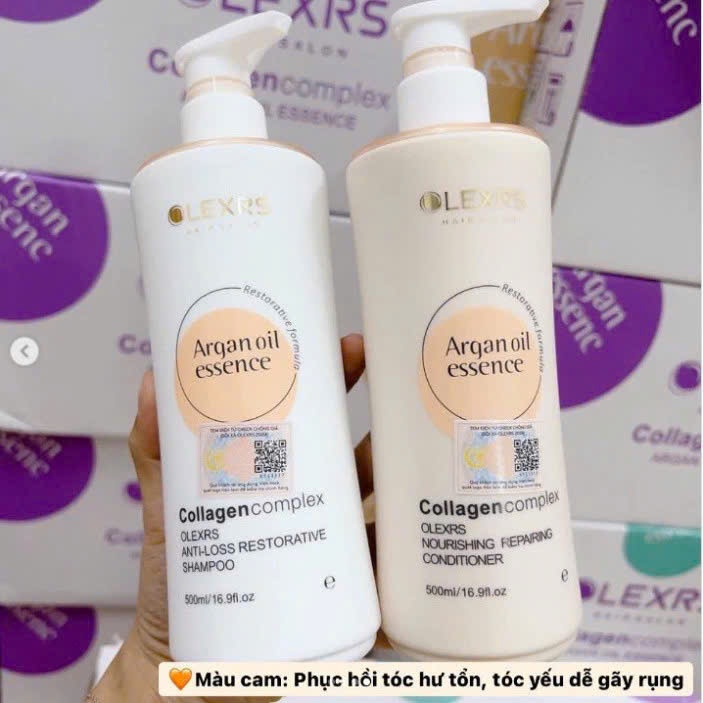Dầu Gội Xả Olexrs Màu Cam Mẫu Mới 2024 500ml-960ml Phục Hồi Tóc Khô Xơ Hư Tổn, Hương Nước Hoa