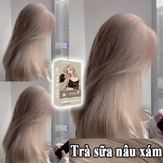  Mua 100ml tặng 100ml🍄🍄Thuốc Nhuộm Tóc Trà sữa nâu xám,Chiết xuất tinh chất thực vật tự nhiên,Màu sắc bền,làm trắng da 