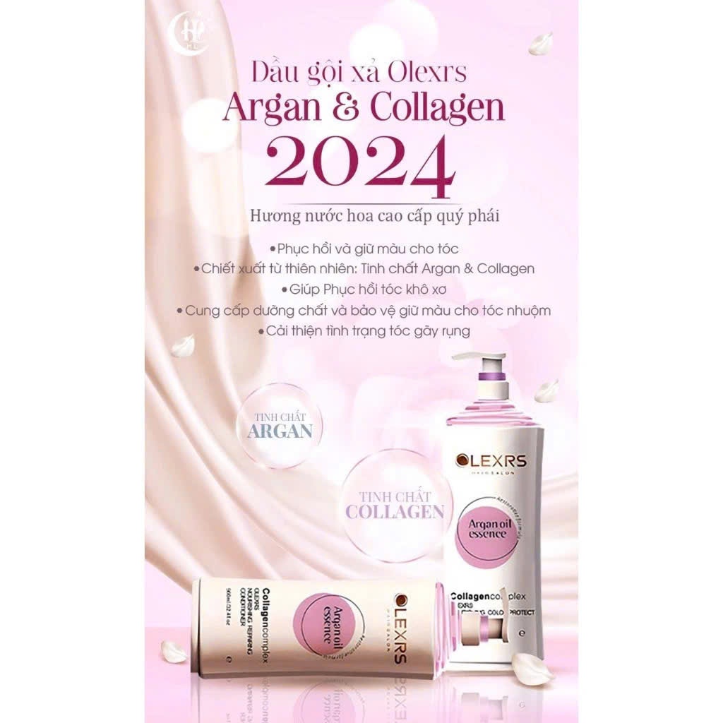 Dầu Gội Xả Olexrs Màu Tím Mẫu Mới 2024 500ml-960ml Phục Hồi Tóc Khô Xơ Hư Tổn, Giữ Màu Tóc, Hương Nước Hoa