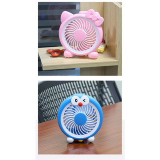 QUẠT SẠC USB HELLO KITTY - DORAEMON DOREMON