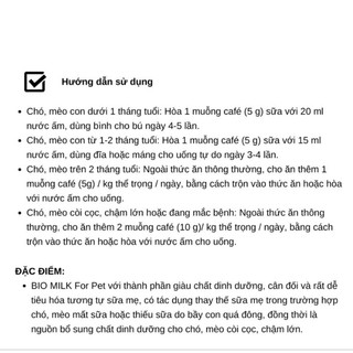 Sữa bột chó mèo Bio-milk for pet