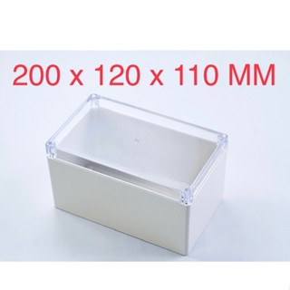 Hộp nắp trong 200x120x110mm tặng kèm ốc vít và ron cao su chống nước. Hộp nhựa đựng mạch điện tử