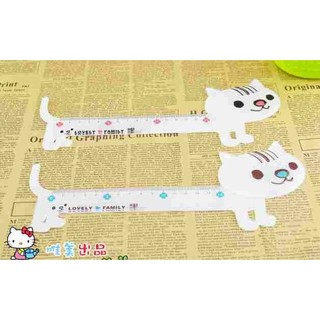 Thước kẻ mèo cute đáng yêu chiều đo dài 15 cm