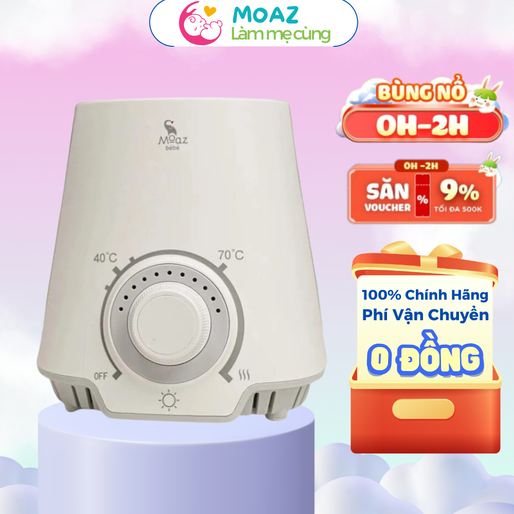 Máy hâm ủ sữa tiệt trùng Moaz Bebe MB039 thông minh cho bé - bảo hành chính hãng 12 tháng