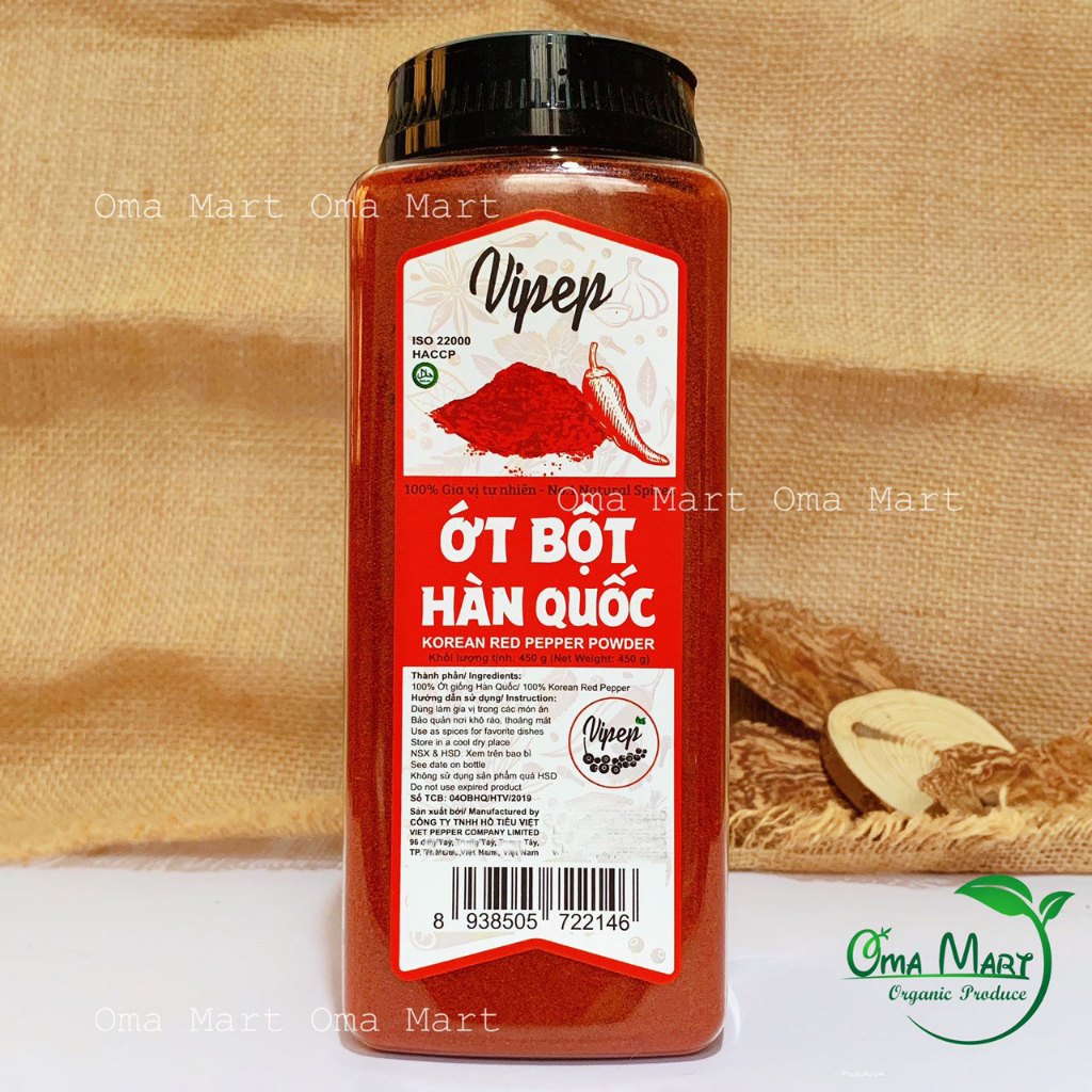 Bột ớt Hàn quốc (ít cay) Vipep 450g
