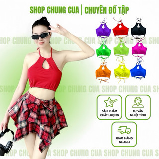 ÁO BRA YẾM, áo tập nữ chất thun tập aerobic, gym, zumba, shuffle dance, dân vũ nhiều màu lựa chọn