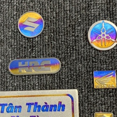 Logo titan : mèo may mắn, suzuki, yamha, honda,PGM.FI, HRC