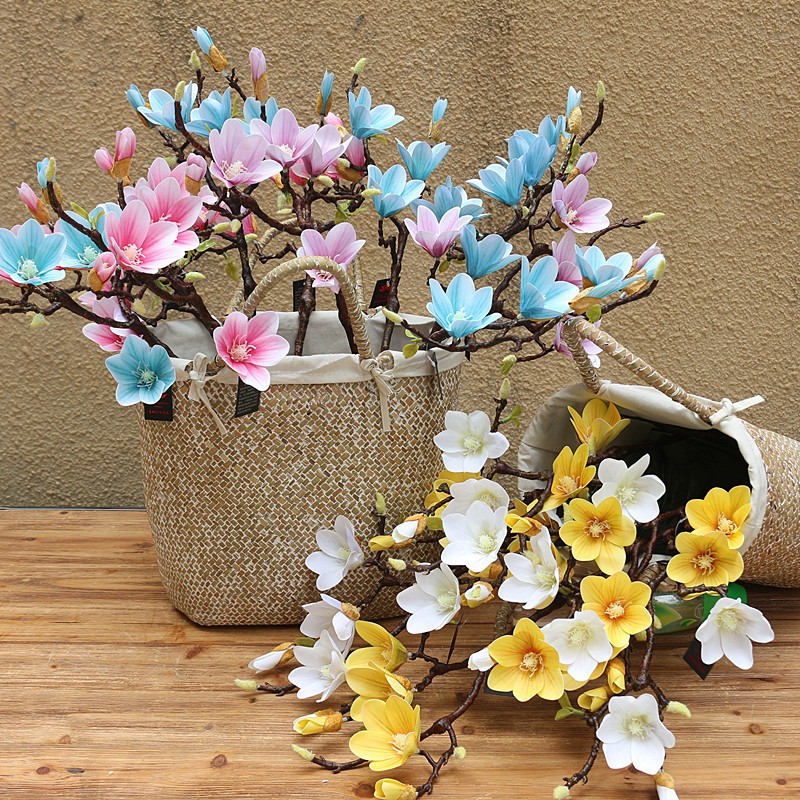 Hoa lụa - Cành hoa mộc lan cao su