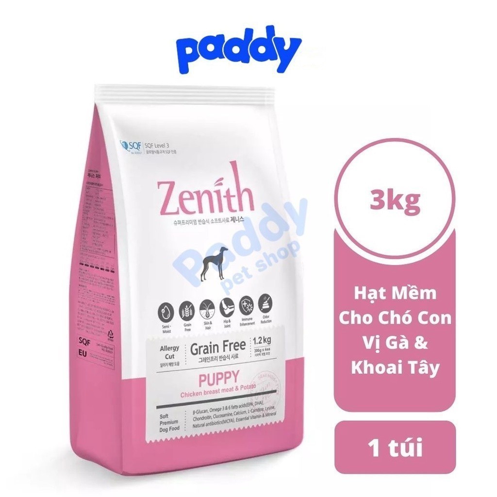 [3kg] Hạt Mềm Cho Chó Con Zenith Puppy