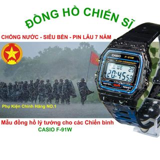  Đồng Hồ Nam Nữ Casio F-91W1 .a. Chống Nước Tuyệt Đối Siêu Bền Pin Lâu 7 Năm Bản Huyền Thoại 
