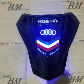 Mặt nạ 2 tầng wave A màu đen độ led sơn tem