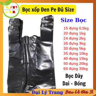    SET 10KG   Túi xốp đen bóng đẹp dẻo dai  túi đóng hàng đen PE loại tốt _ đại lý trang 