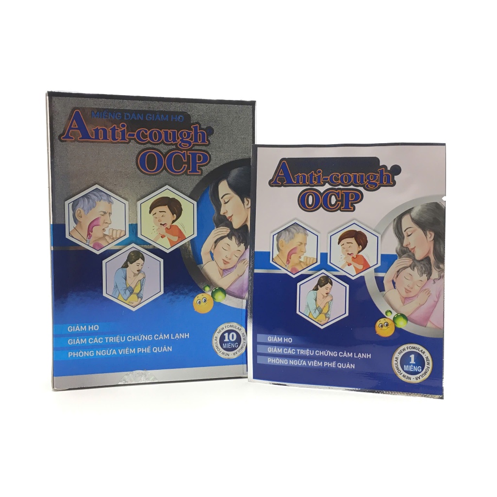 01 Miếng Dán Giảm Ho ANTI COUGH PATCHES (hộp 10 miếng)