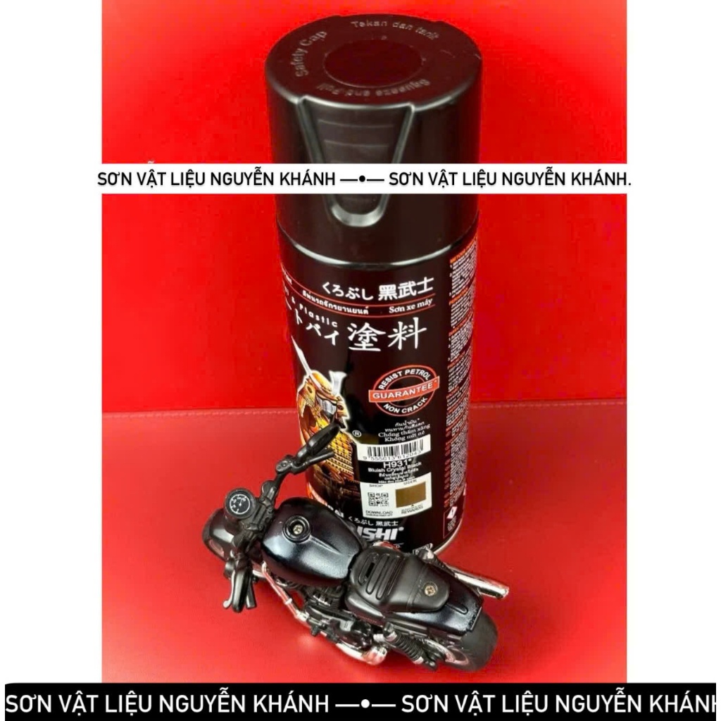 Sơn xịt Samurai H931 - màu Đen Pha Lê Xanh