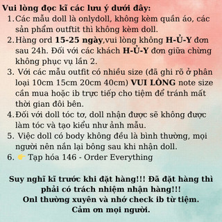 [377 mẫu][ORD] Outfit doll 20cm - Quần áo búp bê 20cm