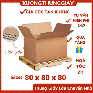 Thùng giấy lớn Kt 80x80x80cm đóng hàng chuyển nhà siêu rộng rãi