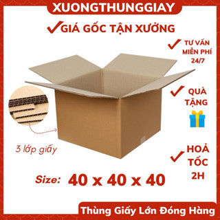  10 thùng giấy Kt 40x40x40 và Kt 40x30x20 đóng hàng shipcod trái cây mỹ phẩm chuyển nhà 