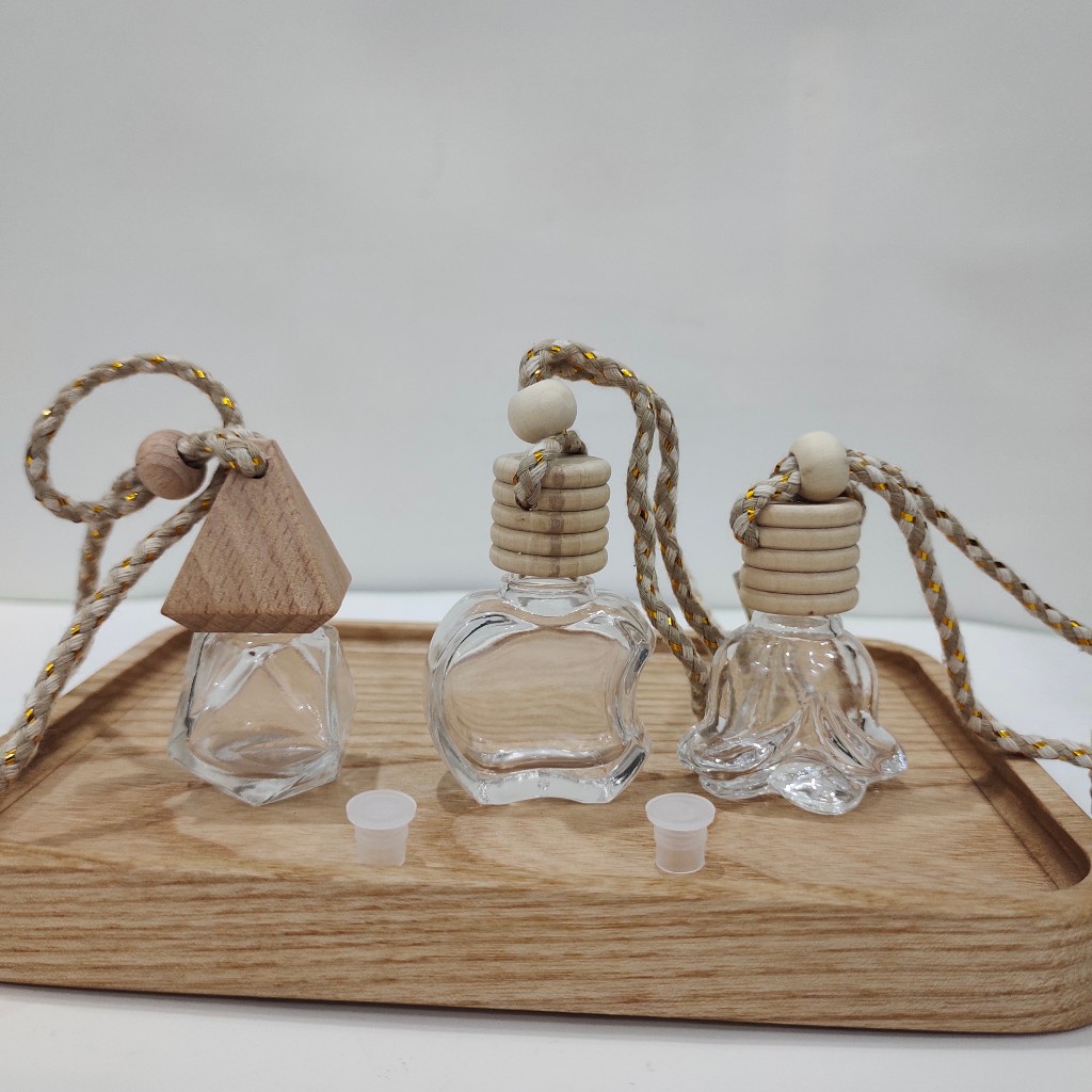 (Nhiều mẫu) SET 2 Vỏ lọ đựng tinh dầu treo xe ô tô LỤC LĂNG, HOA HỒNG, TRÁI TIM, QUẢ TÁO, HÌNH VUÔNG, TRÒN, nước hoa..