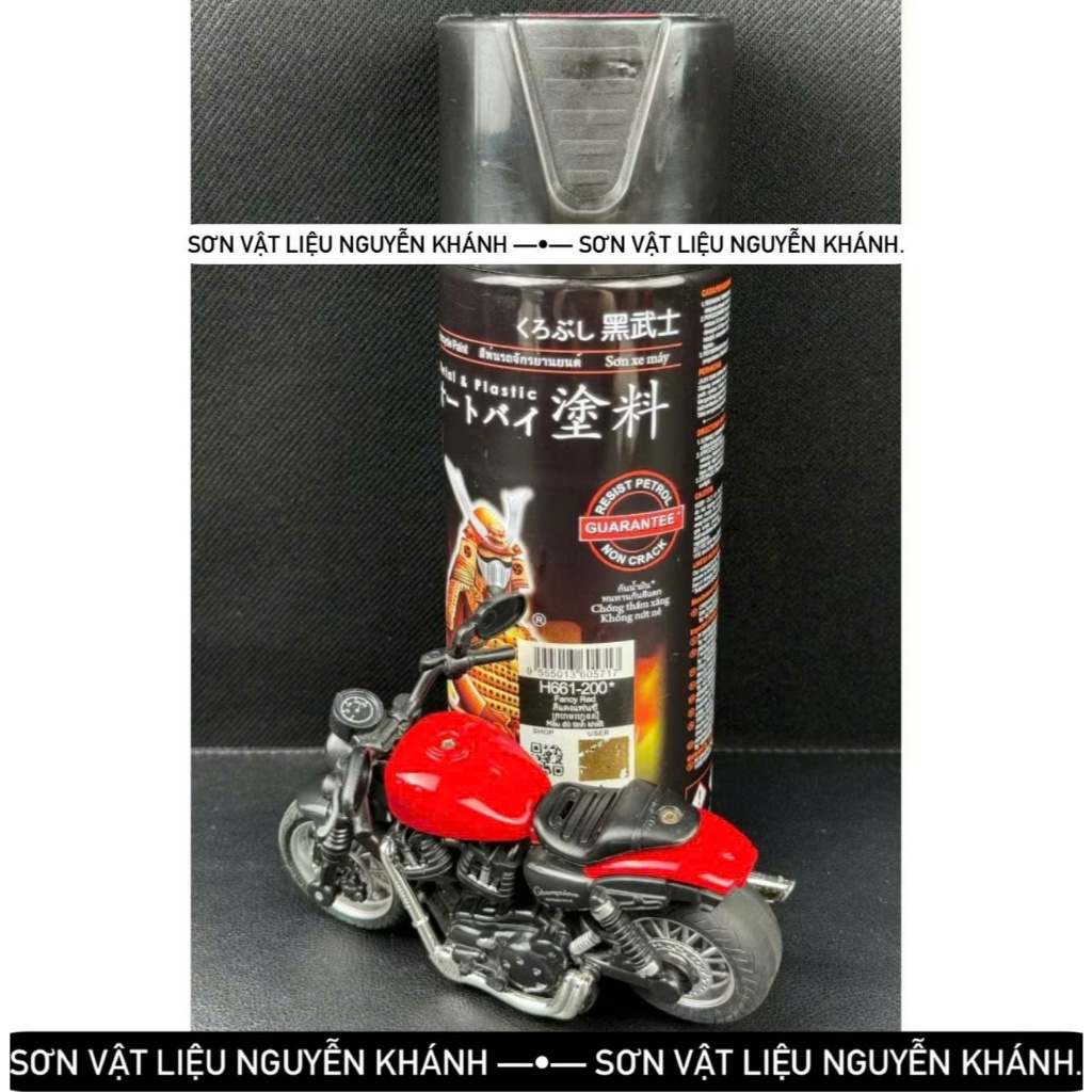 Sơn xịt samurai màu đỏ fancy - H661-200