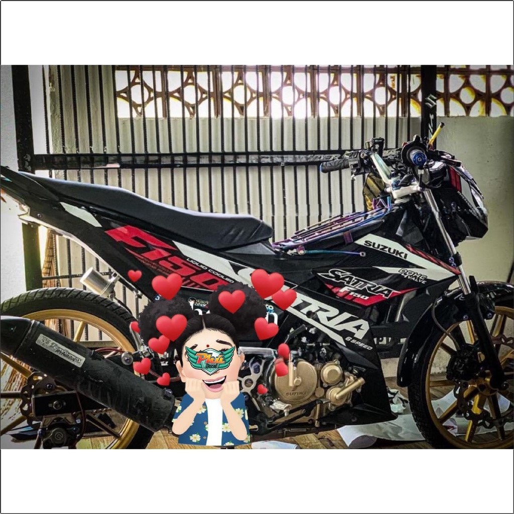 Tem Rời Satria đỏ trắng đen (J)