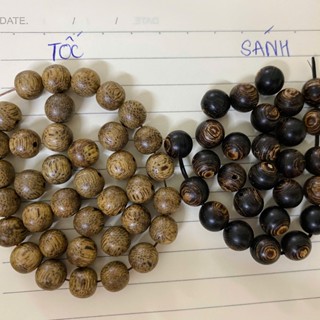 [GIÁ SỈ] Lẻ 1 Hạt Trầm Hương Sánh Chìm và Tốc - 4mm 6mm 8mm (tặng dây chun xâu vòng) - Vòng Tay gỗ phong thuỷ may mắn