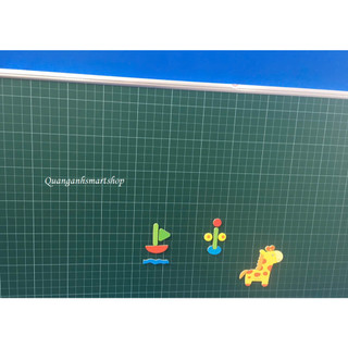 Bảng từ xanh ô ly viết phấn 60x80cm