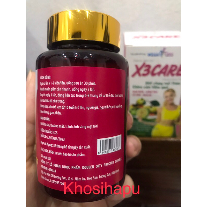 Viên uống giảm cân giảm béo Detox Keto X3 Care đốt cháy mỡ thừa giảm mỡ máu đào thải chất béo thành phần thảo dược