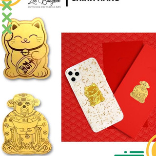 Miếng dán thần tài titan phong thủy