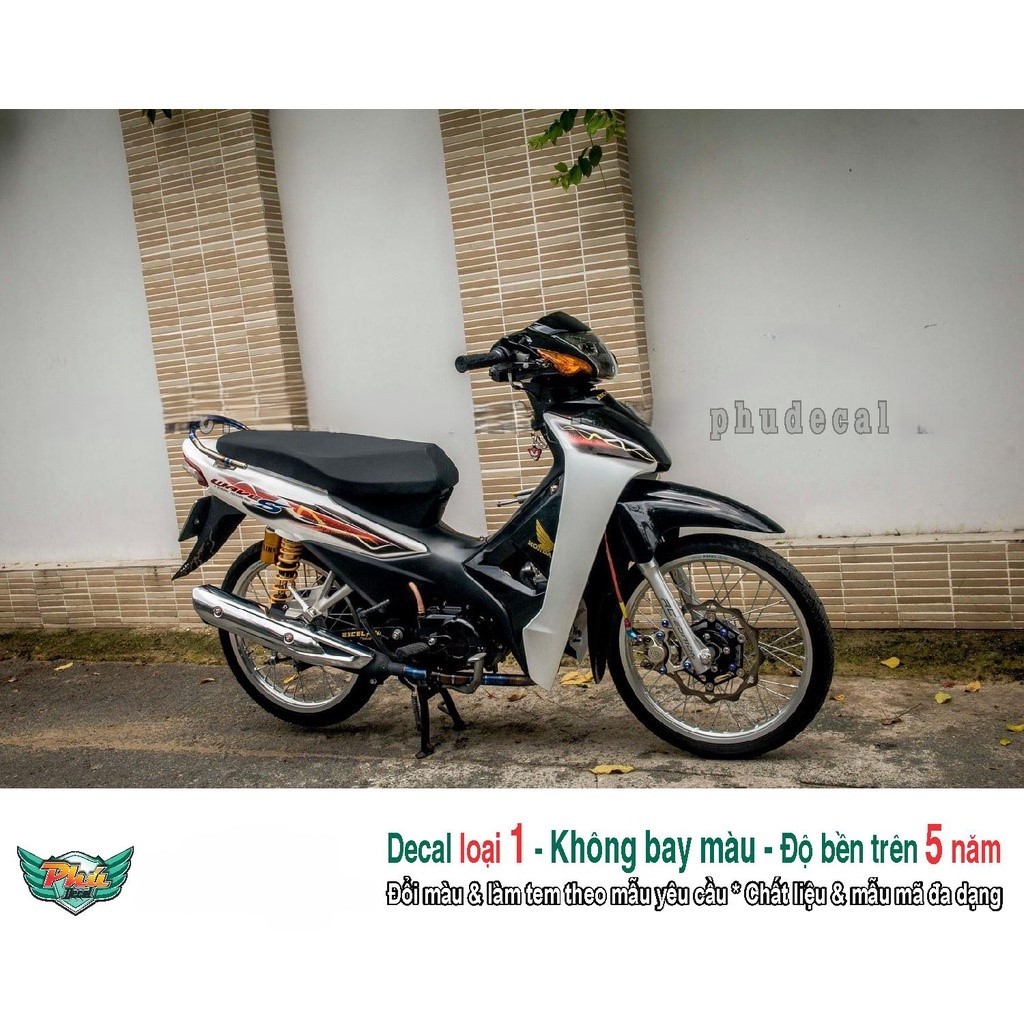 Tem rời xe Wave S 100 xe trắng (A)