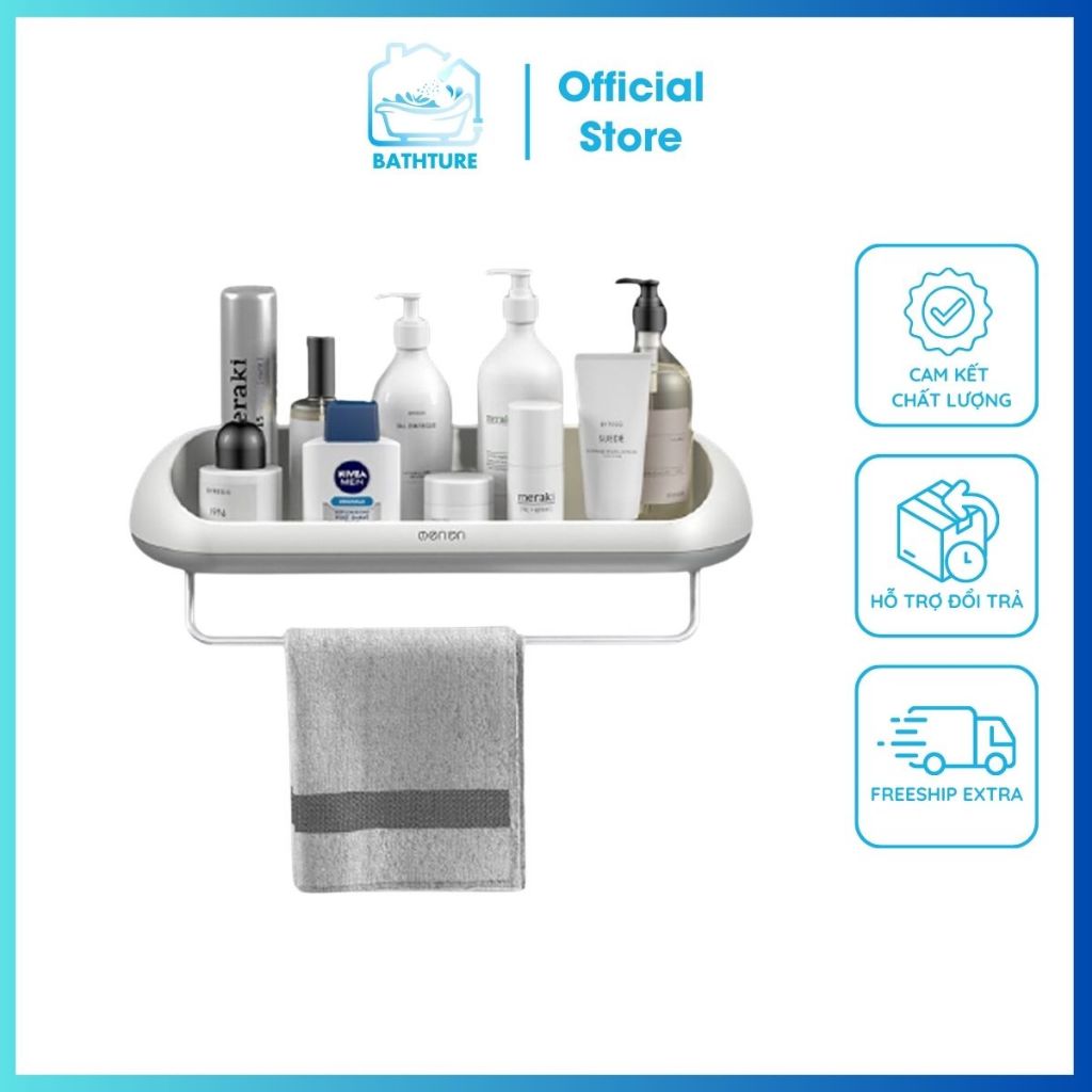 Kệ Để Đồ Nhà Tắm Chất Liệu Nhựa ABS Dán Tường Gạch Men - KCN02