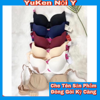 Áo Ngực Nữ Mút Vừa,Áo Lót Trơn Cúp Lên Có Gọng Đệm Cotton Thoáng,Không Bí