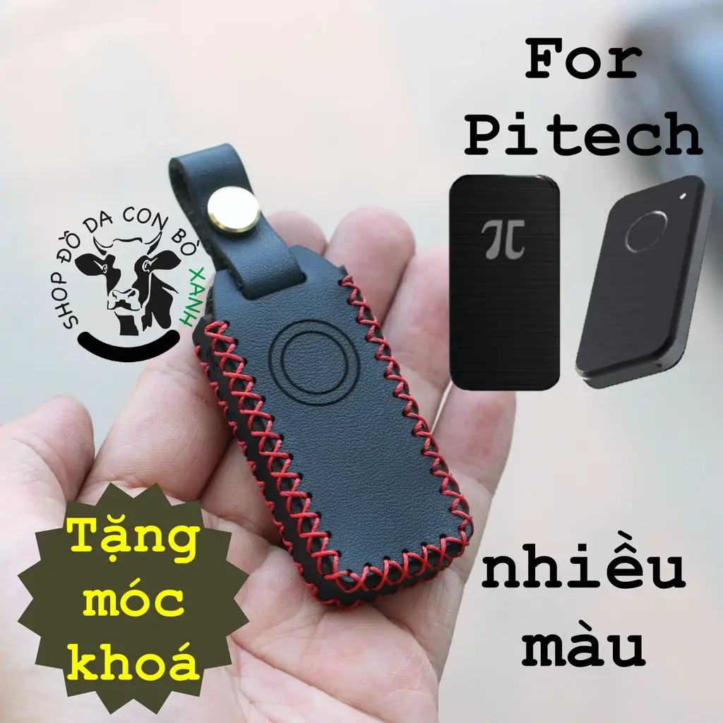 Bao Da Chìa Khóa Remote Pitech chống trộm, keyfob Pi V1 và V2 handmade da thật