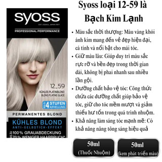 Tẩy Tóc Syoss, Thuốc Nhuộm Tóc Syoss Bền Màu Vĩnh Cửu-Hàng Đức Đủ Bill