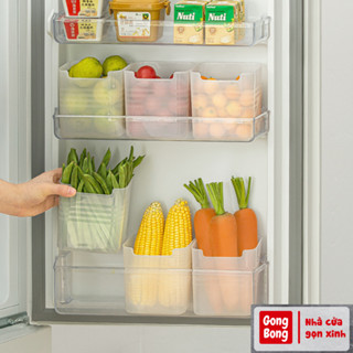 Hộp nhựa đựng thực phẩm đồ ăn rau củ để cánh cửa tủ lạnh đa năng tiện lợi cao cấp
