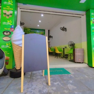 Bảng menu đen 2 mặt mái vòm 60*120 cm ( Tặng bút dạ quang, hộp phấn màu)