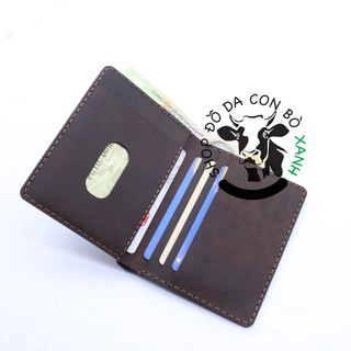Ví nam handmade da thật, da sáp MS004