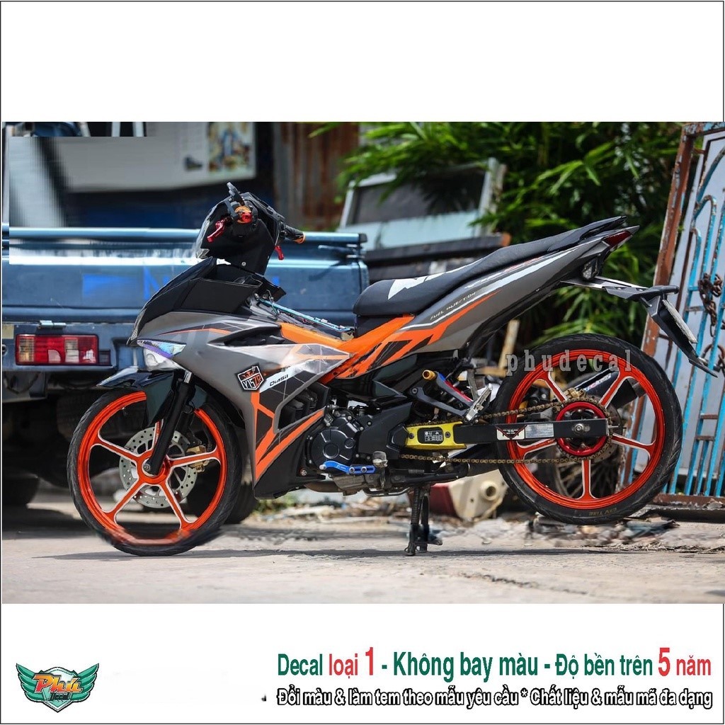 Tem rời Exciter 150 Xám cam (A)