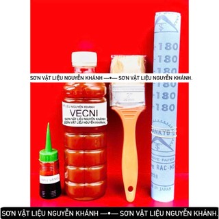 Combo vecni đánh bóng gỗ và màu ( cánh gián , vàng ,đen,đỏ,cam,xanh dương, xanh lá)