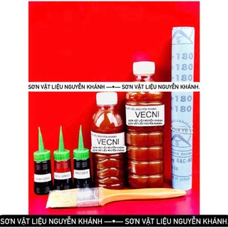 Combo vecni đánh bóng gỗ và màu ( cánh gián , vàng ,đen,đỏ,cam,xanh dương, xanh lá)