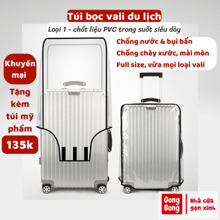  Túi bọc vali du lịch trong suốt full size vỏ bọc vali chống trầy xước ngăn nước bụi bẩn bao vali trong suốt chống nước 
