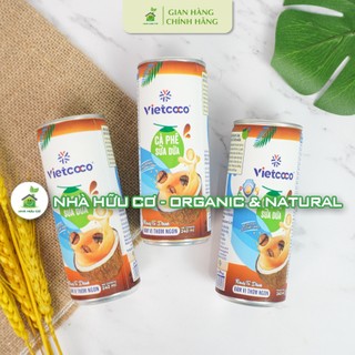 Cà phê sữa dừa Vietcoco 240ml - Nhà hữu cơ