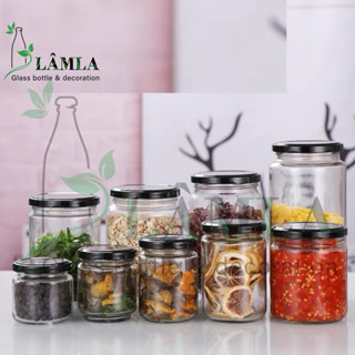 Hũ Lọ Tròn Thuỷ Tinh Nắp Thiếc 100ML 350Ml 500ML 800ML 1000ML | Đựng Thực Phẩm , Mật Ong Saffon