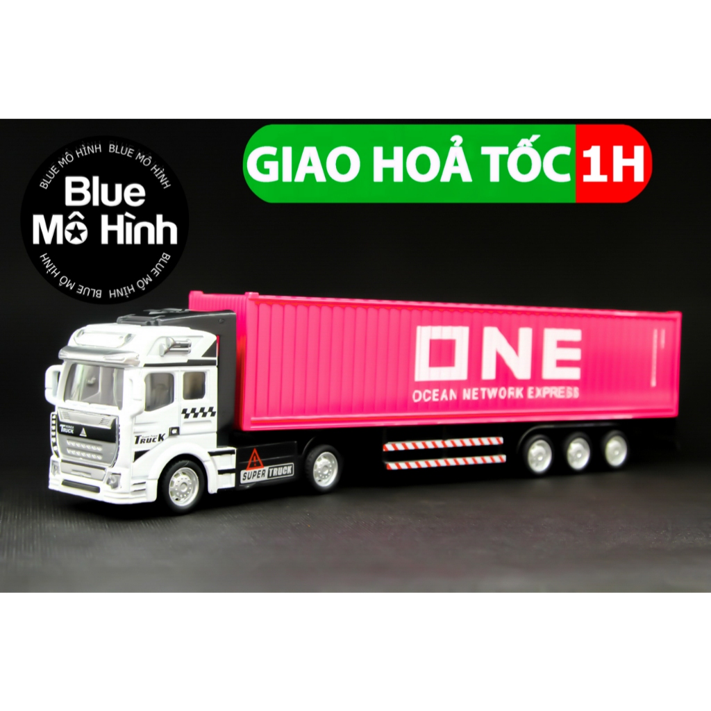 Xe mô hình đầu kéo container đầu xe bằng kim loại – Đầu vuông One Hồng