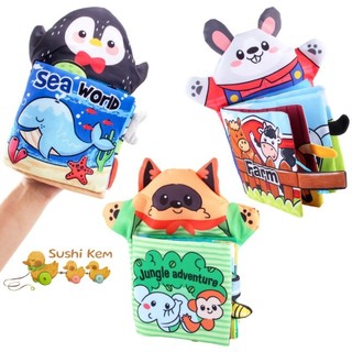 Sách vải kèm rối tay cho bé