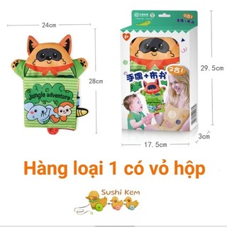 Sách vải kèm rối tay cho bé
