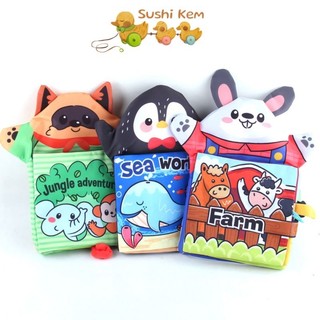 Sách vải kèm rối tay cho bé